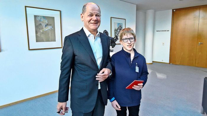 14-Jähriger aus Schramberg trifft Bundeskanzler Olaf Scholz