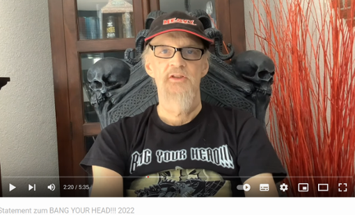 In einem Video auf dem Youtube-Kanal des Bang Your Head Festivals meldet sich Veranstalter Horst Franz zu Wort. Foto: Screenshot BYHFestival/Youtube