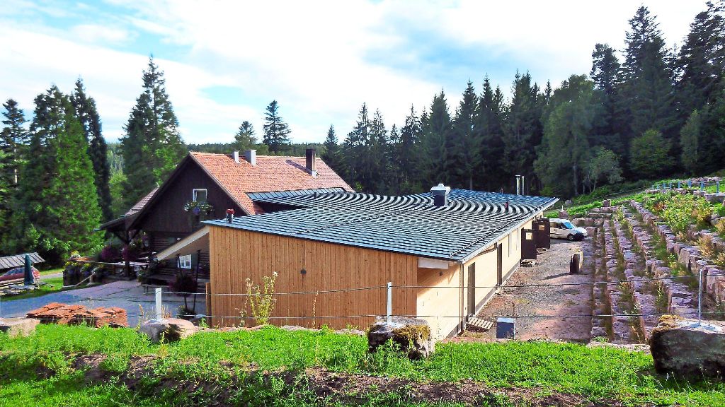 Die neue Grünhütte auf dem Sommerberg  hat eine Gesamtfläche  von 282 Quadratmetern.