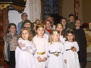 Wie hier in der evangelischen Stadtkirche Rosenfeld wurde die Weihnachtsgeschichte in vielen Kirchen auch auf dem Kleinen Heuberg gespielt. Foto: May Foto: Schwarzwälder-Bote