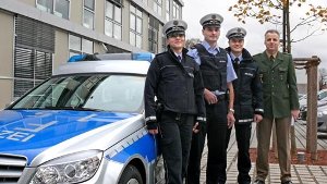 Polizei von Blau begeistert