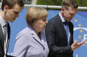 Bundeskanzlerin Angela Merkel sieht bislang keine Fortschritte in den Gesprächen zur Griechenland-Krise. Foto: EPA