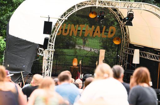 Die bunte Bühne beim Buntwald-Festival bietet Künstlern am 1. Juli die Gelegenheit, selbst aufzutreten. Quelle: Unbekannt