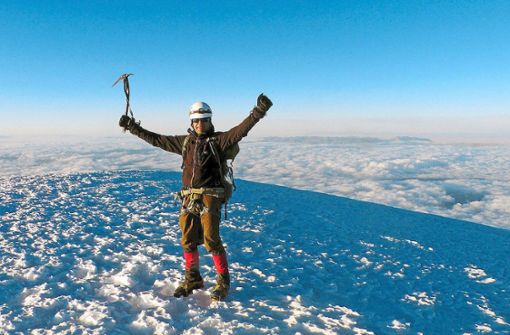 Thomas Meixner auf dem 6439 Meter hohen Berg Illimani in Bolivien. Foto: privat