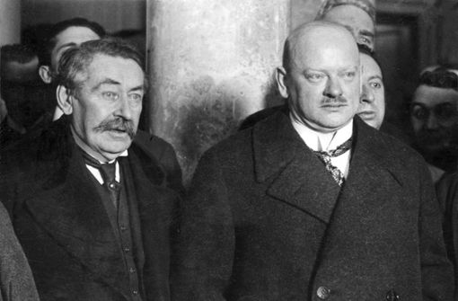 Der französische Außenminister Aristide Briand (li.) und sein deutscher Amtskollege Gustav Stresemann Foto: imago/Historical Views