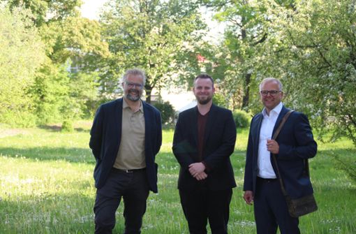 Sie freuen sich auf ihr neues Projekt: Harald Sailer (von links), Tobias Grundmann und Norman Sailer. Foto: Marcel