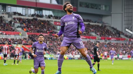 Traf zum zwischenzeitlichen 3:0 bei Brentford: Liverpools Mohamed Salah. Foto: Kirsty Wigglesworth/AP/dpa