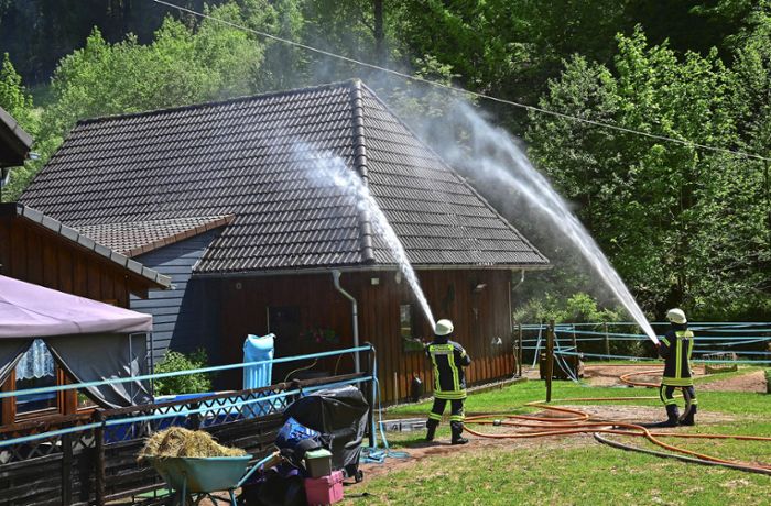 Flammen im Heulager: Sechs Verletzte bei Brand in Pferdestall im Linachtal