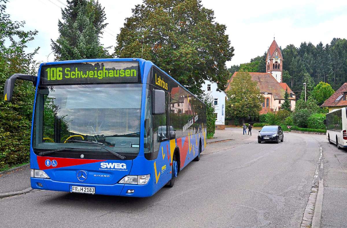 Die Linie 106 wird von Schweighausen und Lahr aus Richtung Katharinenmarkt Sonderfahrten anbieten. Foto: Axel Dach (Archivbild)