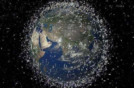 Weltraumschrott umrundet die Erde Foto: dpa