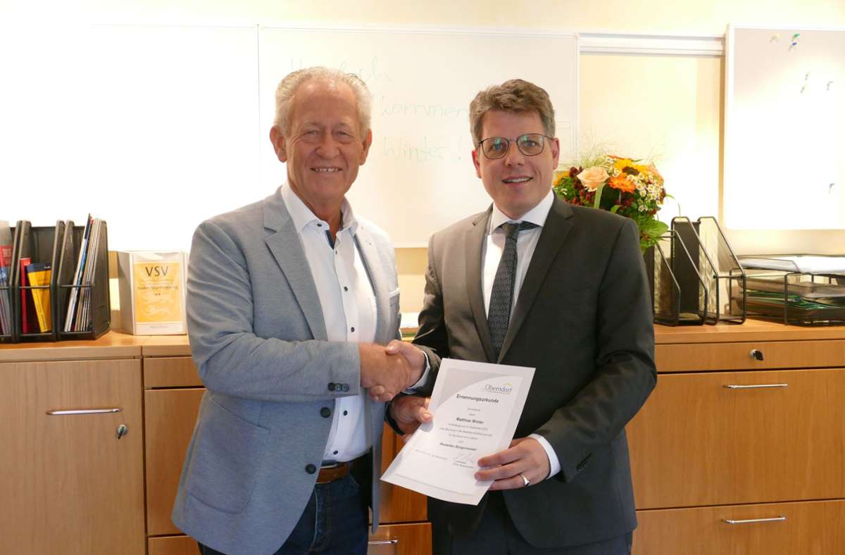 Wechsel in Oberndorf: Matthias Winter startet als bestellter Bürgermeister