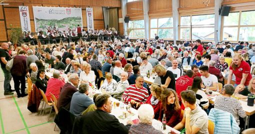Das Jubiläumskonzert des Epfendorfer Musikvereins ist gut besucht.  Foto: Botzenhart Foto: Schwarzwälder Bote
