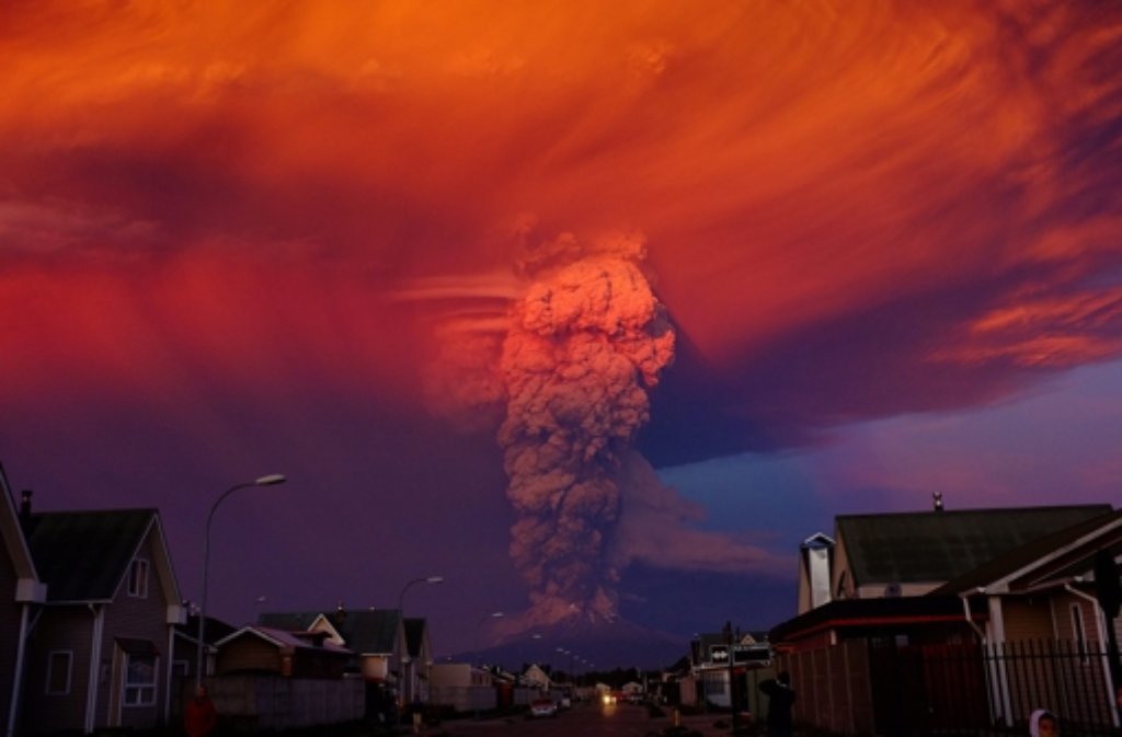 Der Vulkan Calbuco ist im Süden Chiles ausgebrochen.