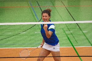 Paloma  Wich und die Offenburger Badmintonspieler hoffen   auf einen erfolgreichen Spieltag.  Foto: Heise Foto: Schwarzwälder-Bote