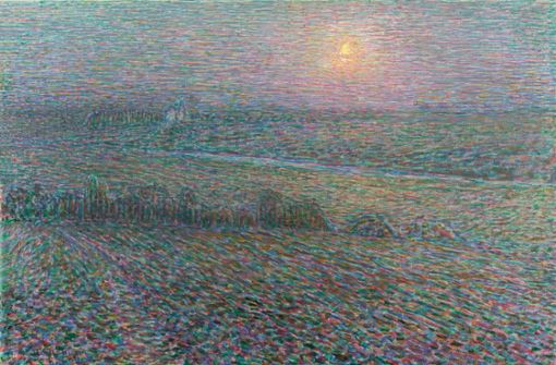 Erinnert an Pissarro: „Mondnacht“ (1905) von Nikolai Meschtscherin Foto: Tretjakow-Galerie Moskau