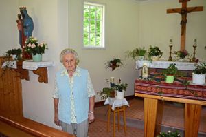 Elfriede Rist in ihrer  Bruder-Konrad-Kapelle.  Foto: Bantle Foto: Schwarzwälder Bote