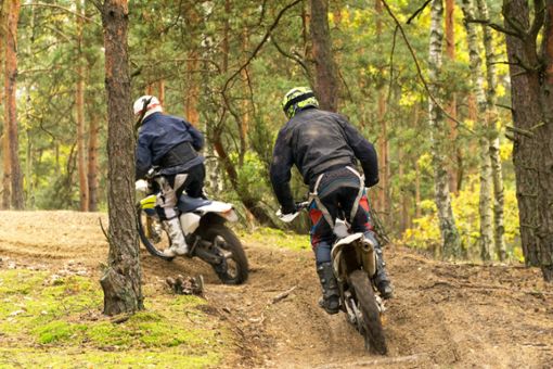 Motocross-Fahrer machen den Wald im Forstrevier Glaswald unsicher.  Foto: msnobody - stock-adobe.com