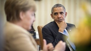 Merkel wirbt bei Obama um Friedensplan