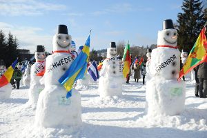 Die Idee vom ersten Weltkongress der Schneemänner wurde zu einem Riesen-Erfolg. Foto: Kienzler