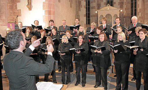 Geschulte Stimmen erfüllten bei der geistlichen Chormusik des Altensteiger Vokalensembles die evangelische Kirche in Oberiflingen.  Foto: Ade Foto: Schwarzwälder-Bote