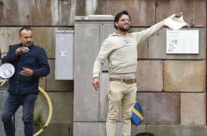 Die Demonstration am Montag am Mynttorget-Platz in Stockholm. Foto: Imago/Oscar Olsson