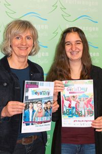 Bernadette Burt (links) und Ramona Schuler von der Stadtverwaltung  organisieren den Girls’ und Boys’ Day.  Foto: Stadt Foto: Schwarzwälder Bote
