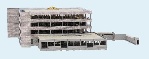 So wird das Gebäude der Iselin-Schule und Gemeinschaftsschule aussehen, wenn  Rettungsbalkone angebaut sind. Grafik: Bewer Foto: Schwarzwälder-Bote