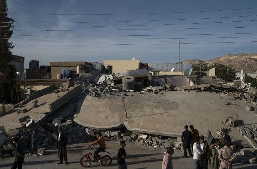 Erdbeben im Iran: Ganze Häuser brachen einfach zusammen. Foto: AP
