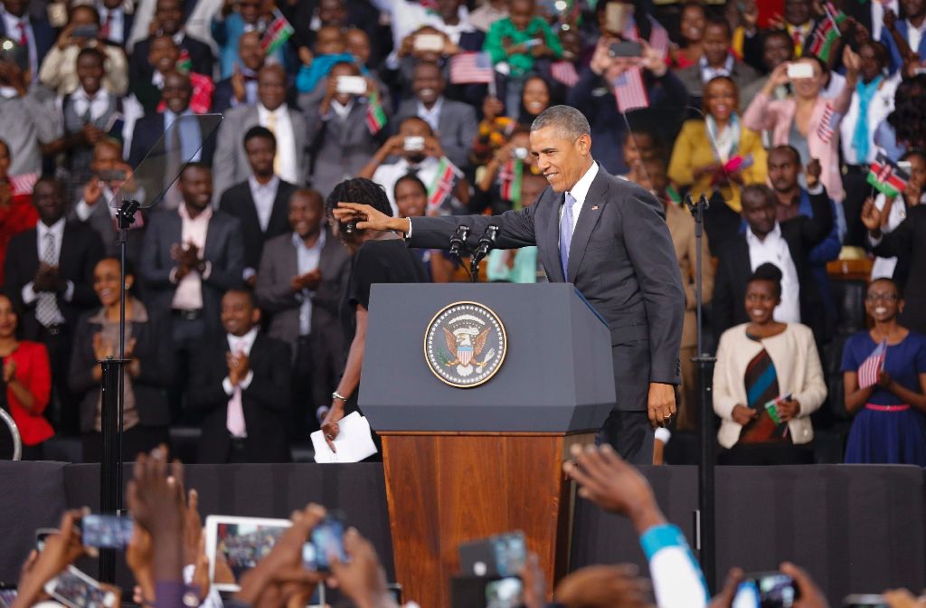 US-Präsident Barack Obama richtete sich in einer Rede an die Kenianer. Foto: dpa