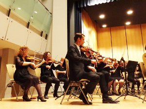Werke von Mozart, Beethoven und Mendelssohn Bartholdy haben die Orchesterfreunde bei ihrem Konzert in der Festhalle Ebingen präsentiert. Foto: Ringwald Foto: Schwarzwälder-Bote