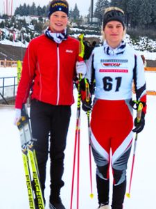 Anna Ohngemach und Silva Waidelich mischten in der DKB Ski Arena in Oberhof gut mit. Foto: Ohngemach Foto: Schwarzwälder Bote