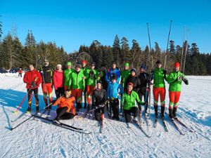 Bei den Vereinsmeisterschaften des Ski-Clubs freuen sich die Teilnehmer über die guten ­Bedingungen. Foto: Ski-Club Foto: Schwarzwälder Bote