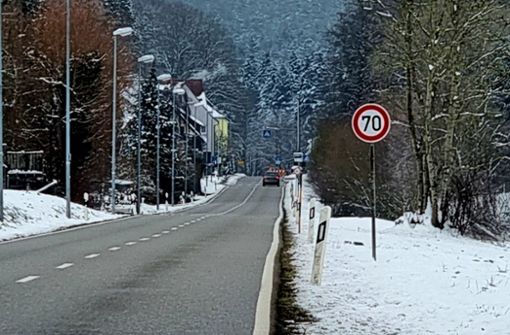 Die 70er-Zone in Oberreichenbach ist nicht ganz alltäglich. Foto: Kugel