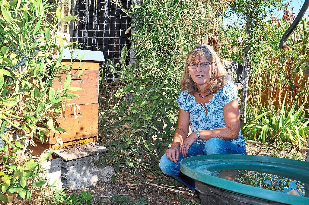 Weil sie Nützlinge zu schätzen weiß, hat die Ringsheimerin  seit Kurzem ein eigenes Bienenvolk in ihrem Garten.