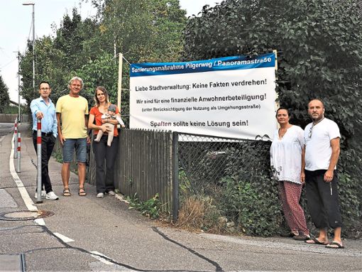 Der Protest der Anlieger gegen die Kostenbeteiligung am Ausbau der Panoramastraße geht weiter. Foto: Lück