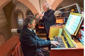 Kongeniales Duo: Hans-Peter Merz an der Orgel und Martin Künstner an der Oboe Foto: Groh