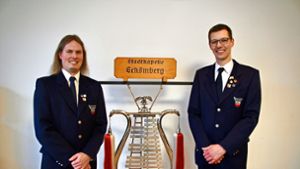Der neue Vorstand der Stadtkapelle Schömberg:  Tim Brugger (links) und Max Riedlinger Foto: Riedlinger