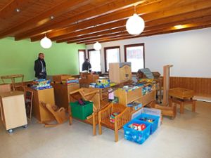Kurz vor dem Abschluss steht die Sanierung im Kindergarten in Sommenhardt. Von den Brandspuren ist inzwischen nichts mehr zu sehen. Fotos: Stocker Foto: Schwarzwälder Bote