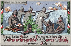 Um die kämpfenden Männer an der Front an den Weihnachtsgefühlen teilhaben zu lassen, gab es während des Ersten Weltkriegs spezielle Postkarten. Foto: Stadt Kehl