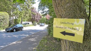 Neckartalradweg bleibt gesperrt