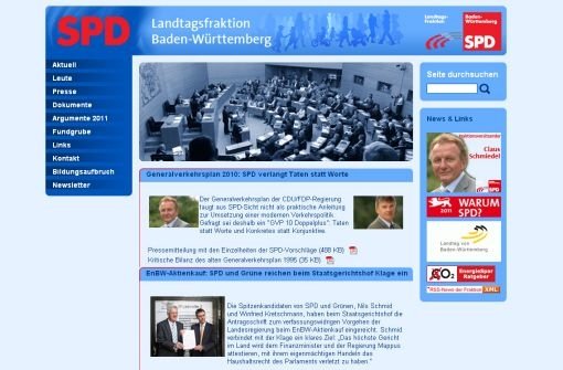 Auf der Internetseite der SPD bittet Landeschef Nils Schmid um Spenden. Foto: screenshot