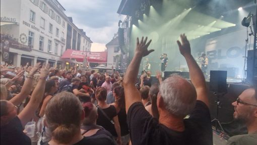 Konzertabend beim Stimmen-Festival in Lörrach vor dem Unwetter