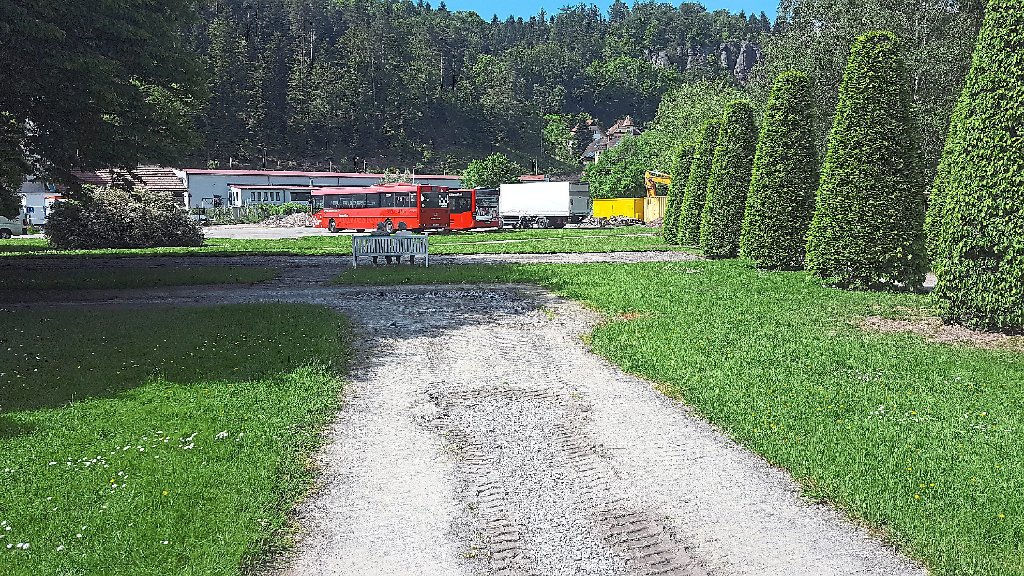 Die Arbeiten auf der Schweizer Wiese in  Bad Herrenalb  haben begonnen.