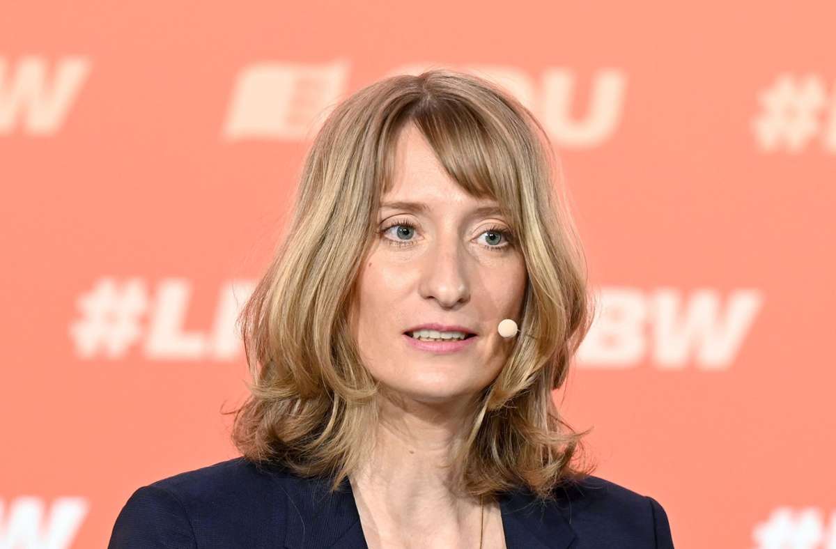 Die CDU-Politikerin Isabell Huber (Archivbild) Foto: dpa/Bernd Weissbrod