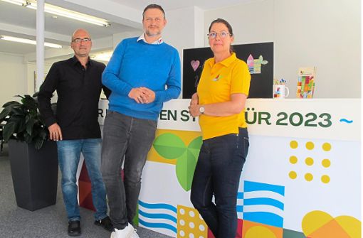 Hoffen auf eine große Resonanz am 3. Oktober (von links): Niko Skarlatoudis, Wolfgang Strobel und Annette Stiehle. Foto: Hauser
