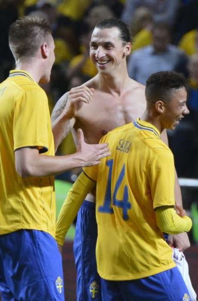 So jubelte Zlatan Ibrahimvoc im November 2012 über sein Traumtor gegen England.