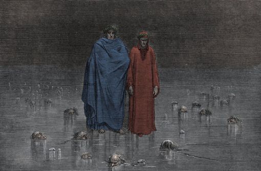 Die Vergletscherung der Gefühle im neunten Höllenkreis. Illustration von Gustave Doré zum Canto 32 des Inferno Foto: imago/Leemage/imago stock&people