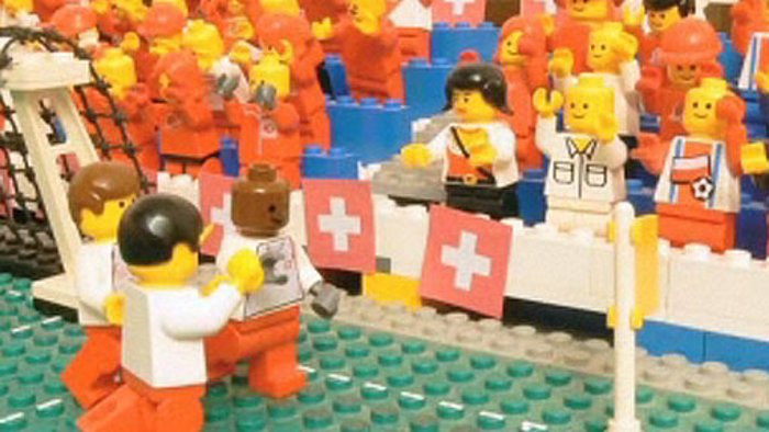 Lego-Männchen schießen WM-Tore