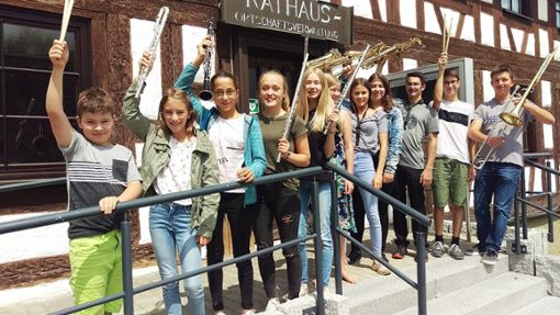In Stetten stellen elf junge Musiker des Musikvereins ihr Können unter Beweis. Foto: Verein Foto: Schwarzwälder Bote