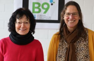 Anita Neidhardt-März (links) und Birgitta Schäfer freuen sich auf die nahende Inbetriebnahme des inklusiven Nachhaltigkeits- und Begegnungszentrums „B9“ in Villingen. Foto: Heinig